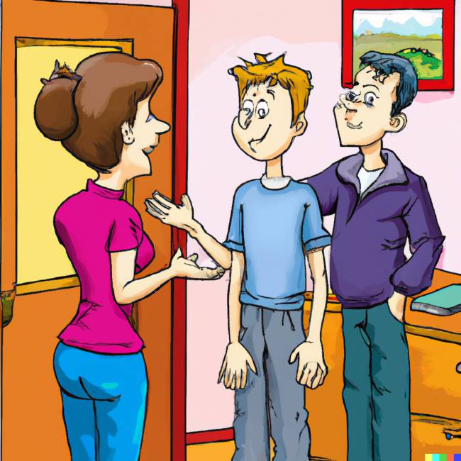 boy meeting his girlfriend's parents