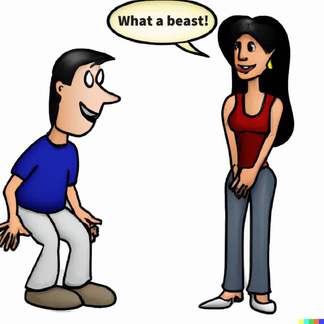 man starting conversation with a woman