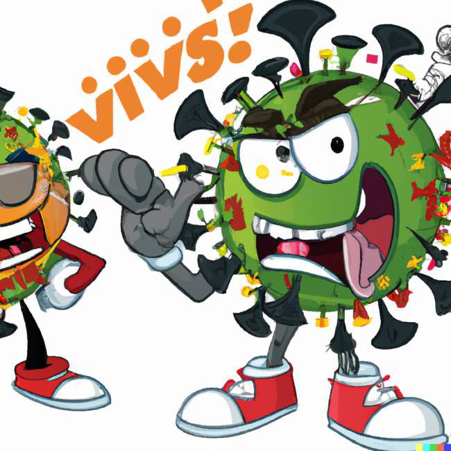 Influenza virus and HIV virus complaining and whining, Covid19 virus arrives like a big rap