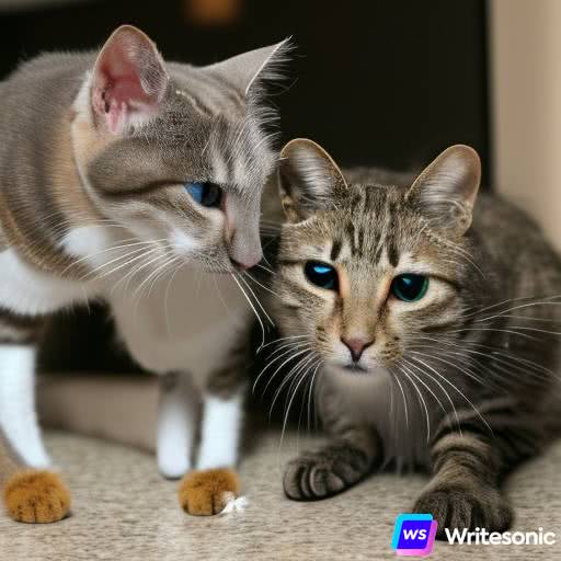 2 cats discussing mice