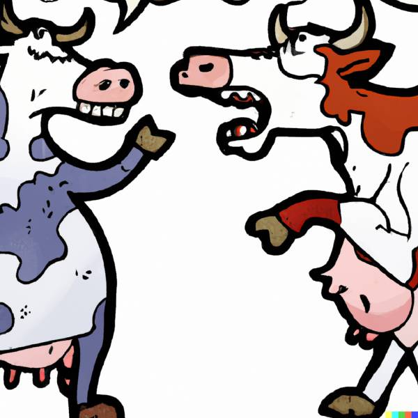 two drank cows complaining