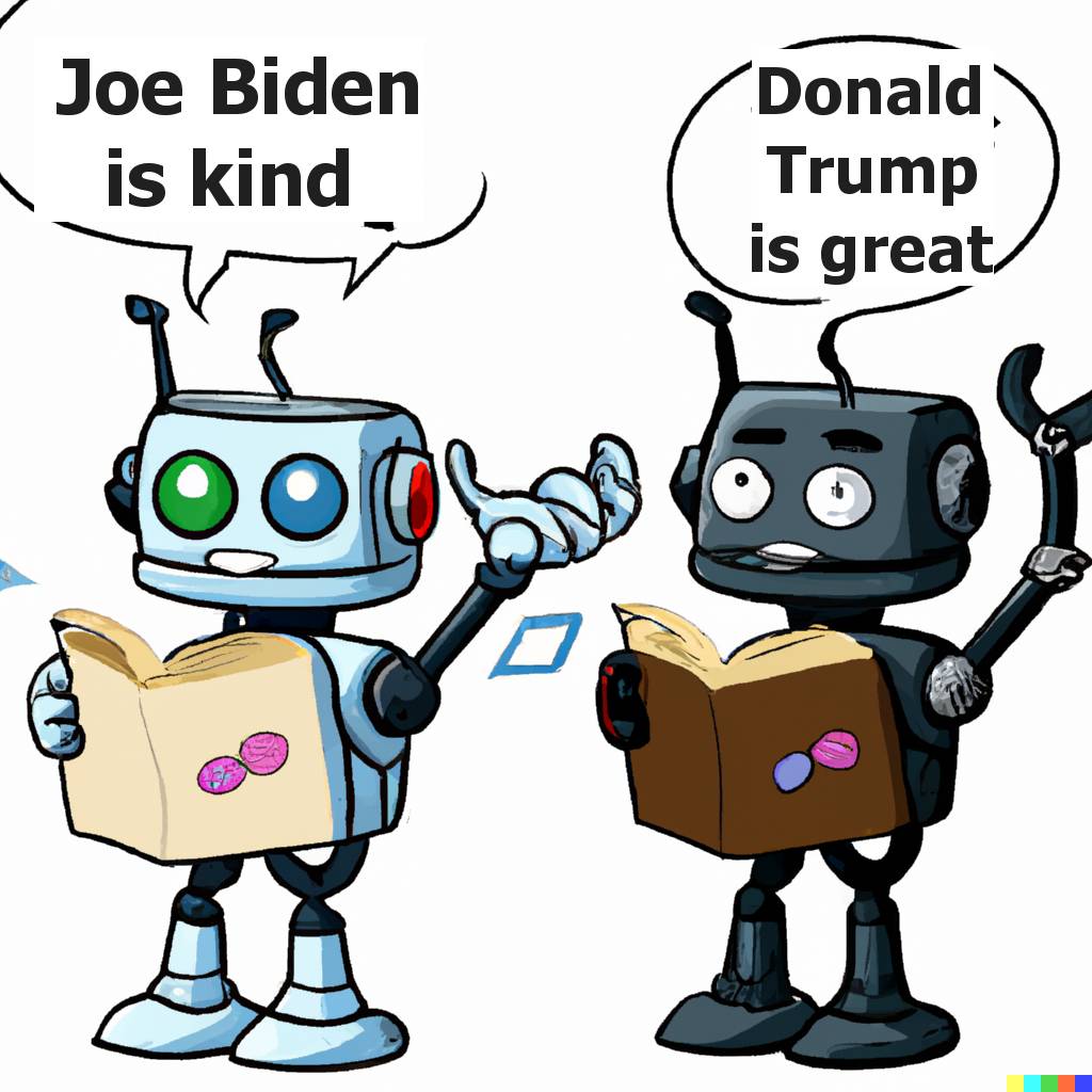 Two chat bots that were asked to write poems